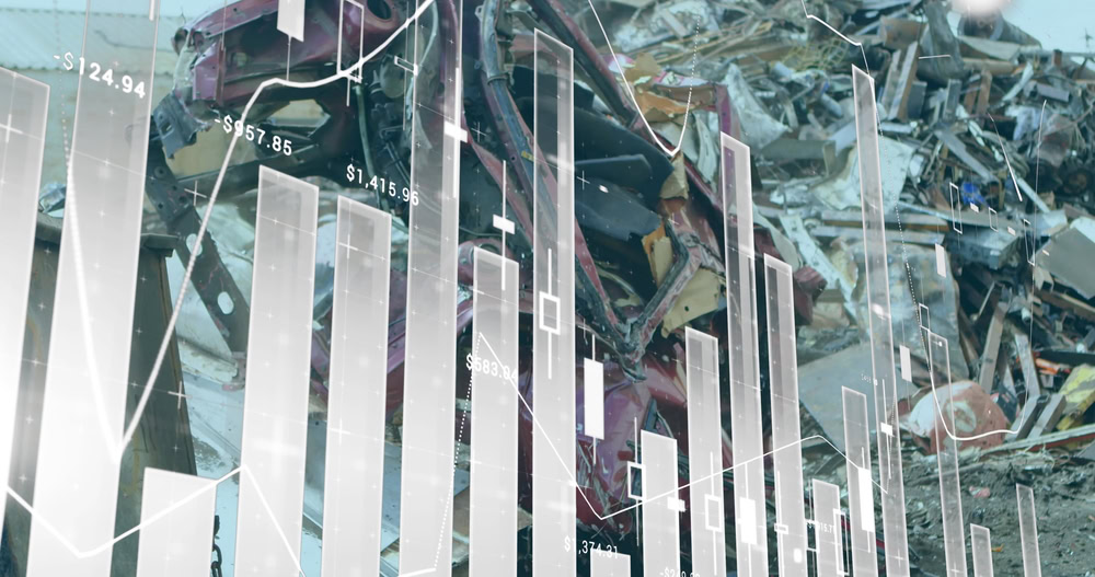 Current scrap metal prices with market trend graphs and charts.