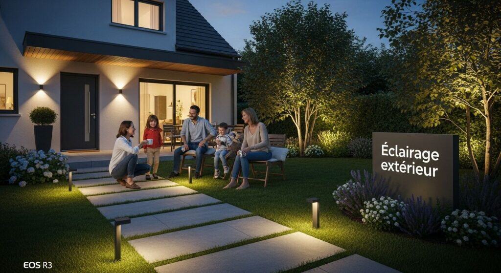 éclairage extérieur led maison