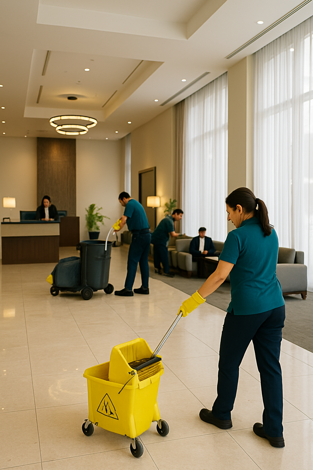 Lavado de áreas de comedor y cocinas