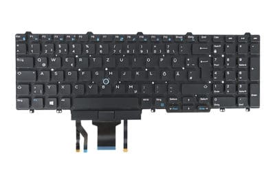 Clavier allemand pour ordinateur portable DELL parmi les modèles suivants : E5550, E5570, E5580.