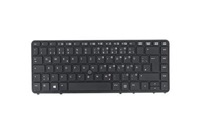 Clavier allemand pour ordinateur portable HP parmi les modèles suivants : 840 G1, 840 G2, 850 G1, 850 G2.