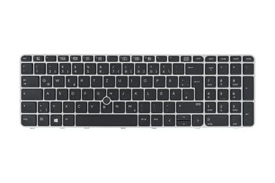 Clavier allemand pour ordinateur portable HP parmi les modèles suivants : 850 G3.
