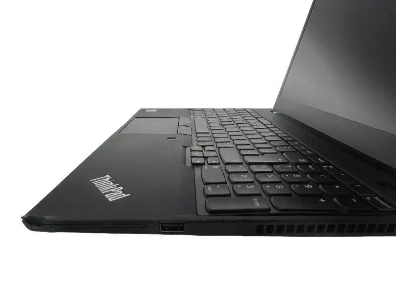 Ordinateur portable Lenovo ThinkPad ouvert, idéal pour réparation, maintenance et support informatique. Parfait pour les professionnels recherchant une solution fiable pour leur infrastructure IT.