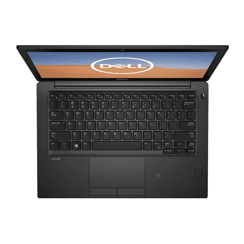 Dell Latitude ordinateur portable ouvert affichant le logo Dell, idéal pour un usage professionnel et en entreprise.