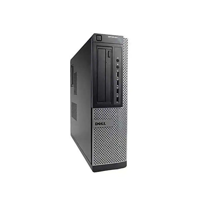 Ordinateur de bureau Dell avec unité centrale compacte, idéal pour le bureau ou la maison, offrant performance et fiabilité.