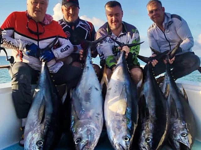 Granite shoreline — turquoise water