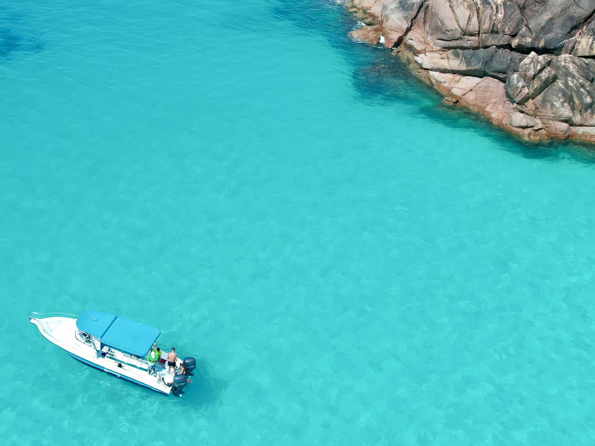 At sea — turquoise lagoon