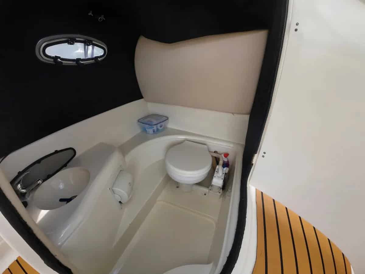 Marine toilet and facilities on Creole Odyssea boat