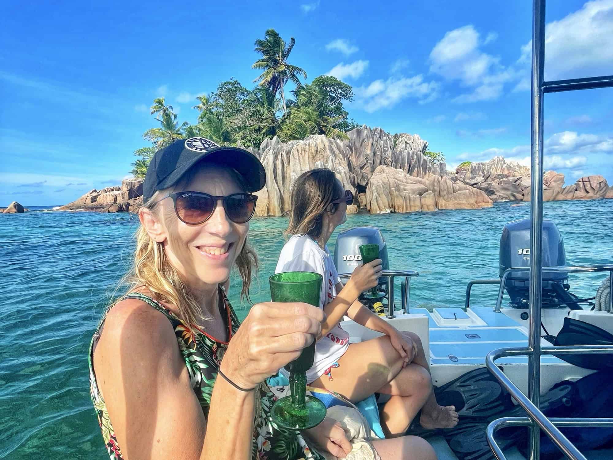 Chill on board — Praslin waters