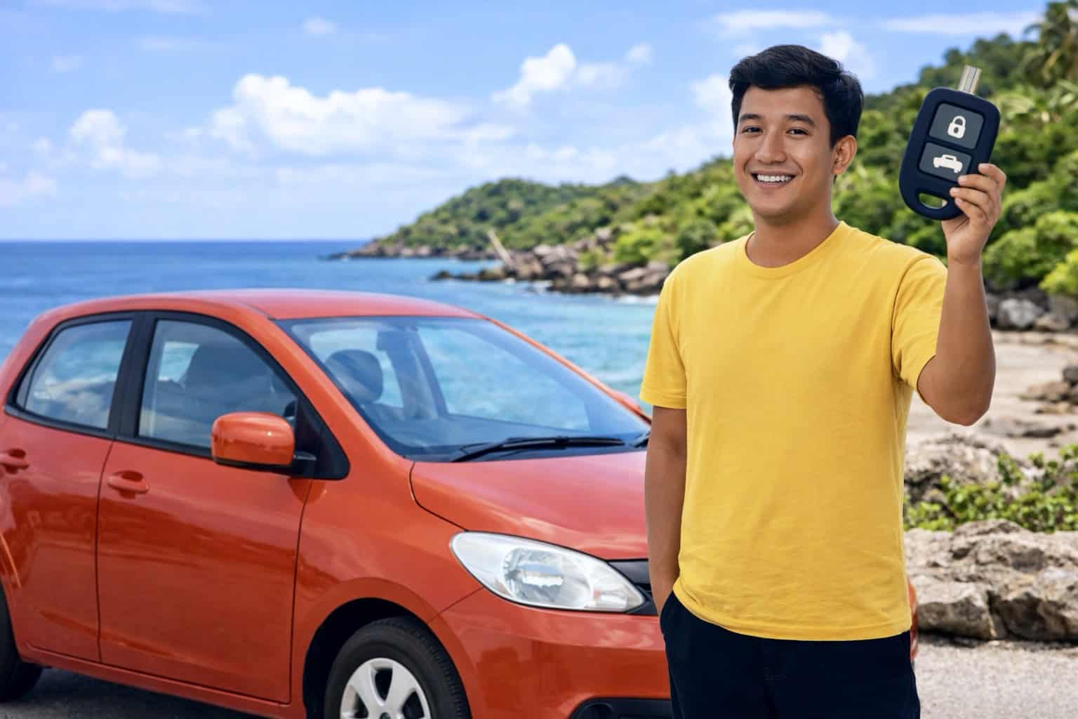 Car rental in Praslin Seychelles local car hire