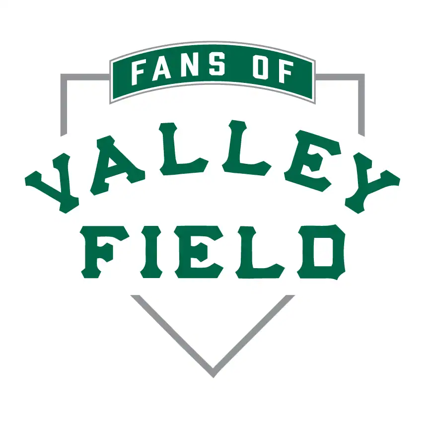 Shamrock on Stocking with Valley Field fan logo for St. Patrick's Day.