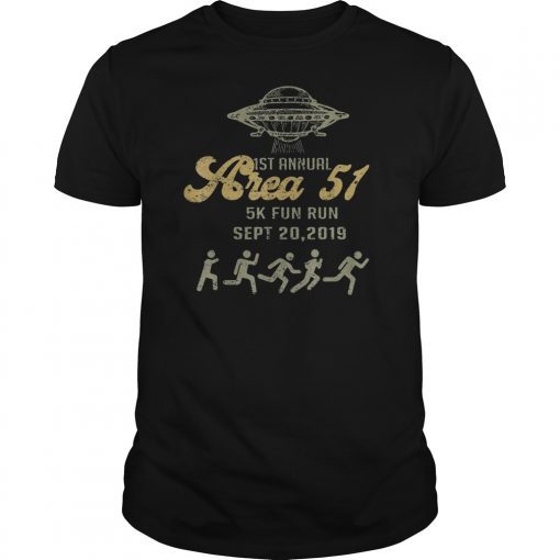 1ST Annual Area 51 5k Fun Run SEPT. 20, 2019 Tee shirt