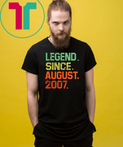 Legend since August 2007, August 2007, birthday svg, birthday shirt, gift for birthday Unisex Funny Gift T-Shirt