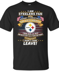 I Am Steelers Fan I Say Merry Christmas God Bless America Unisex T-Shirt
