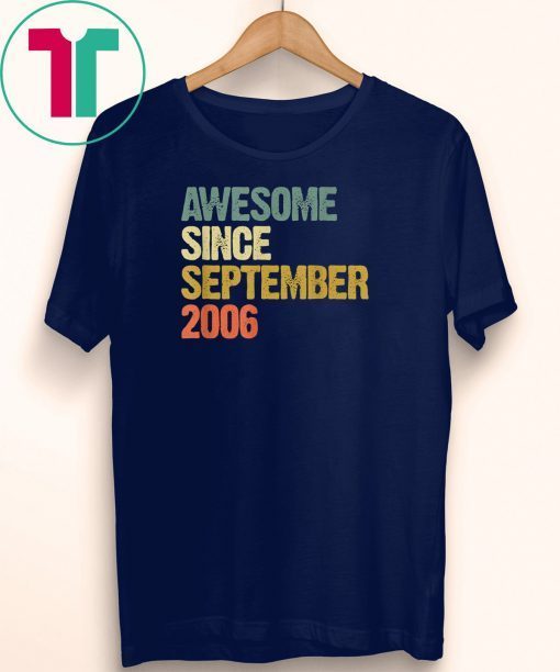 Awesome Since September 2006 13 Years Old 13rd Birthday Gift T-Shirt