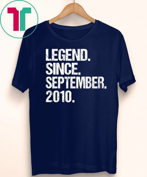 Legend Since September 2010 9th Birthday Gift 9 Years Old T-Shirt