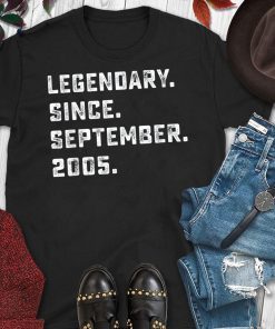 Legendary Since September 2005 Birthday Gift For 14 Yrs Old T-Shirt