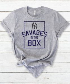 Savages In The Box T Shirt Baseball Mens Tee Shirts