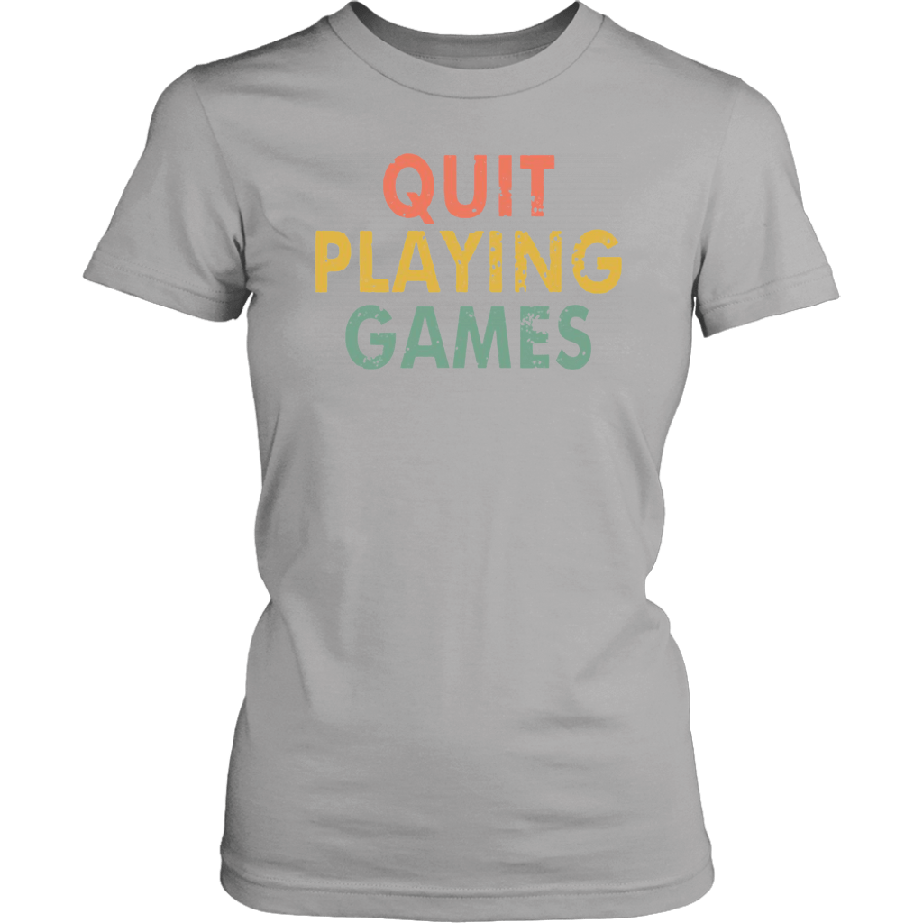 Vintage Quit Playing Games 90s Music Lover T-Shirt Gift