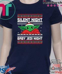 Baby Yoda Silent Night Baby Jedi Night Christmas Shirt