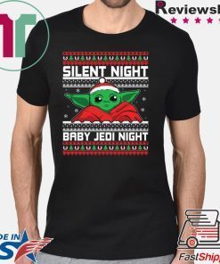 Baby Yoda Silent Night Baby Jedi Night Christmas Shirt