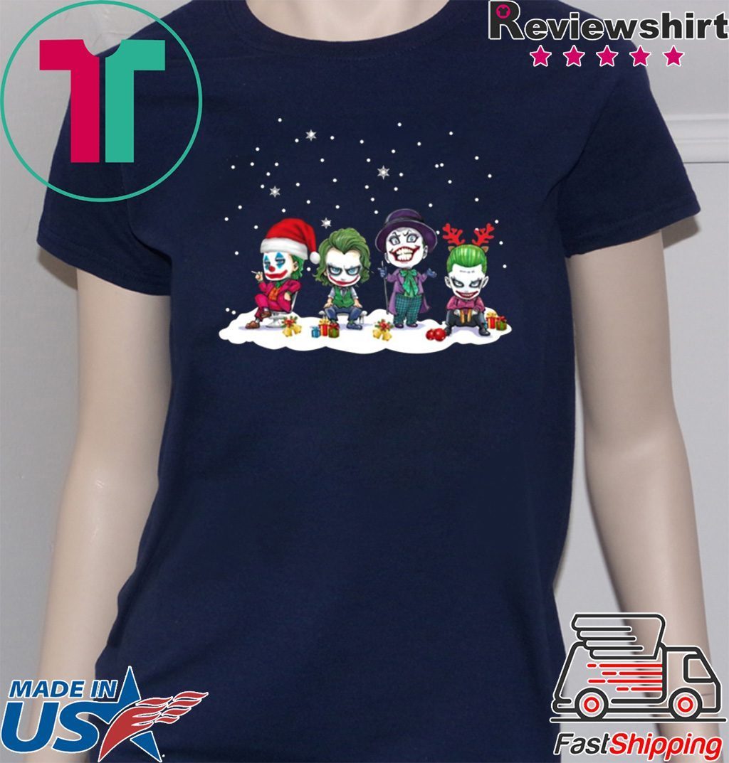 Joker Joaquin Phoenix Heath Ledger Jack Nicholson Chibi Christmas Shirt