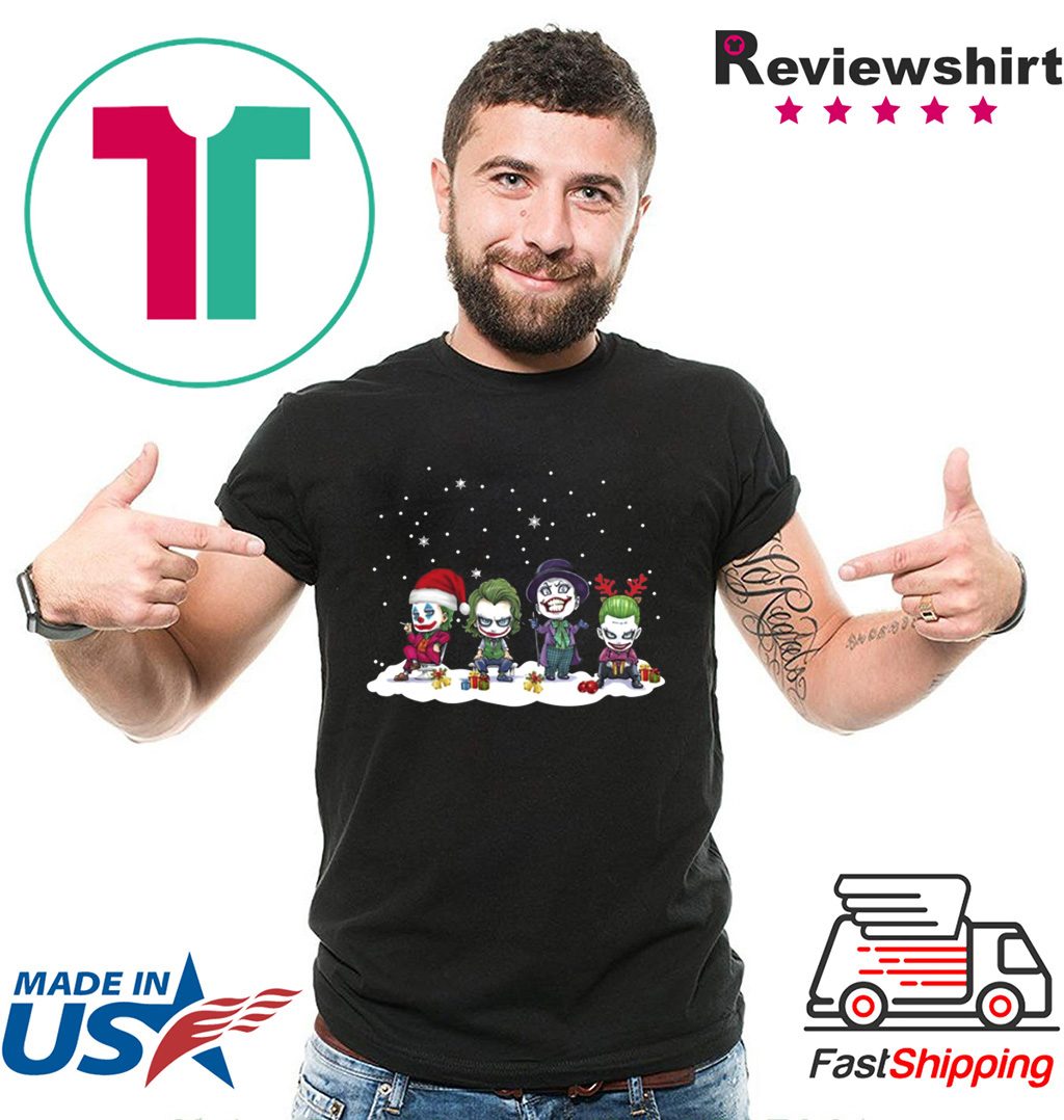 Joker Joaquin Phoenix Heath Ledger Jack Nicholson Chibi Christmas Shirt