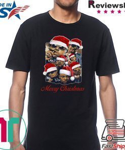 Notorious Big Snoop Dogg Ice Cube Eminem Tupac Santa Merry Christmas T-Shirt