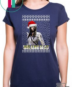 The Walking Dead Michonne Santa Hat Christmas Shirt
