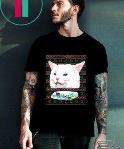 Woman Yelling At Cat Christmas Tee Shirt