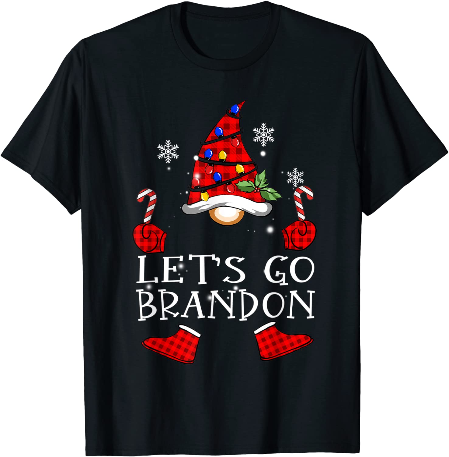 Let's Go Branson Brandon Gnome Christmas T-Shirt