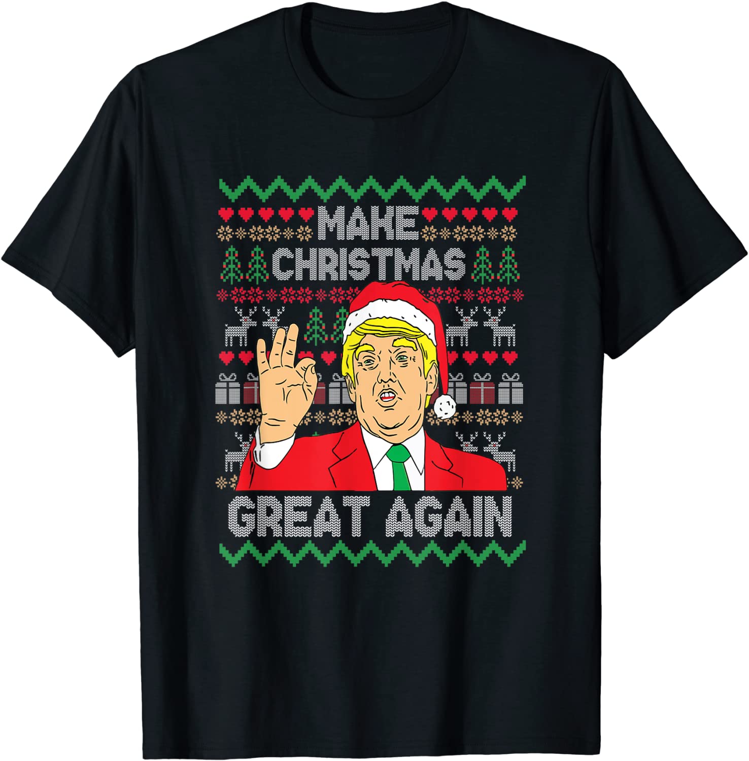 Make Christmas Great Again Support Trump Ugly Christmas Classic Shirt