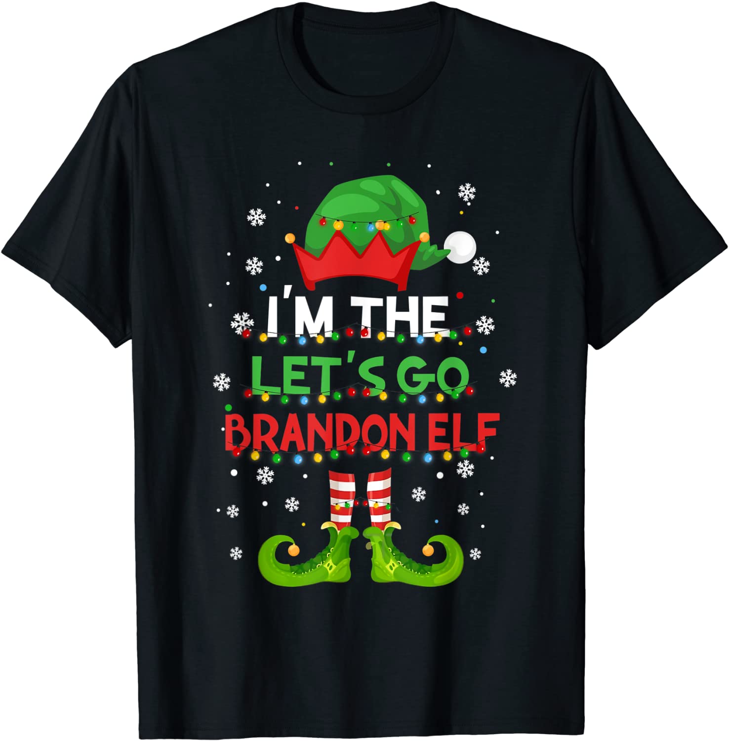 Let's Go Brandon Anti Joe Biden Christmas Elf Costume Gift Shirt