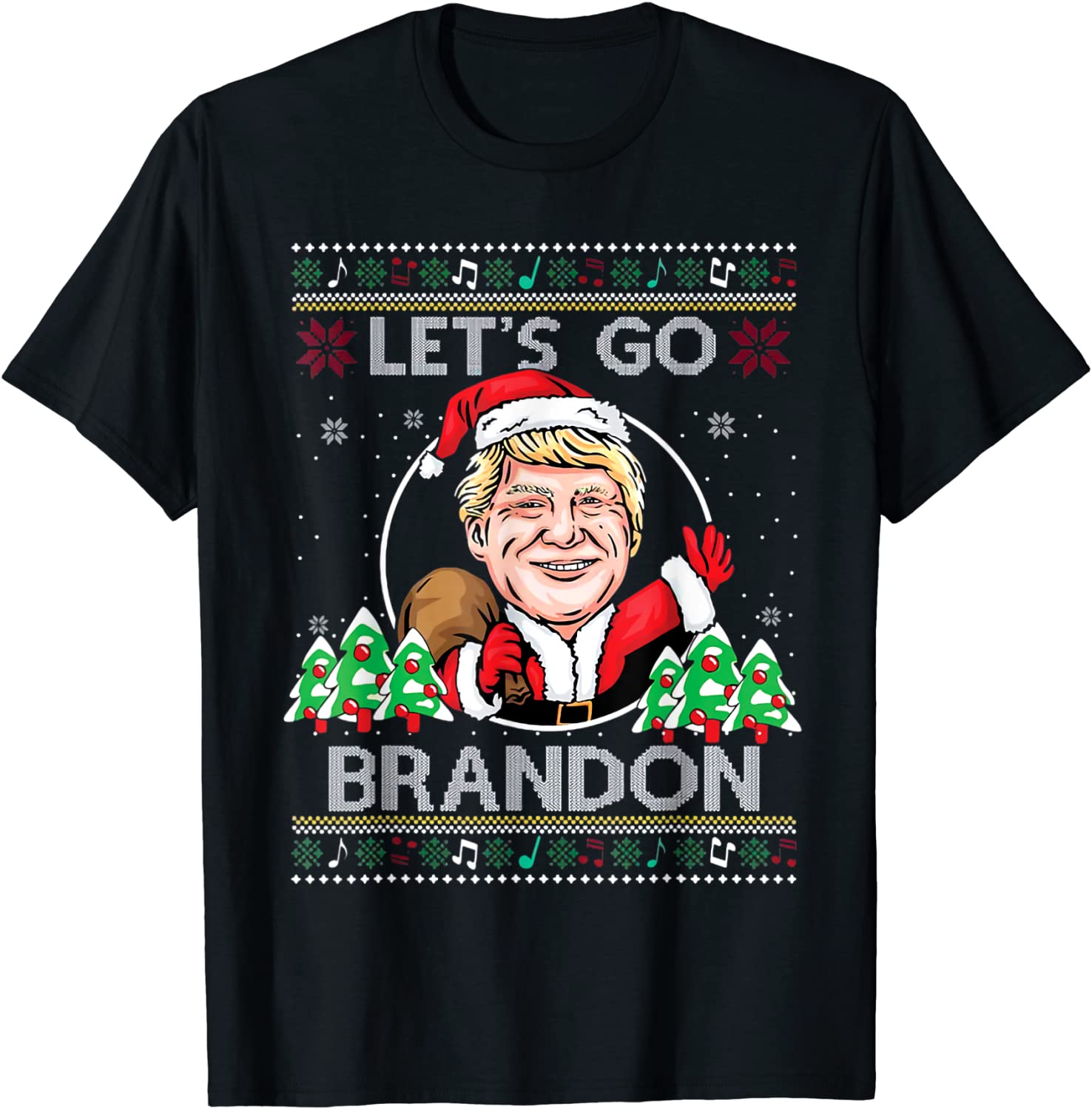 Lets Go Brandon Trump Christmas Anti Biden Vintage Unisex Shirt