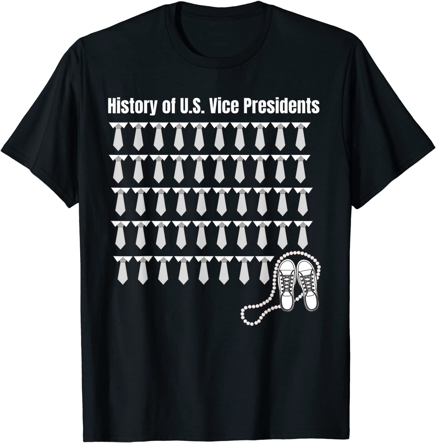 Sneaker & Pearls History of US Vice Presidents Kamala Harris Gift Shirt