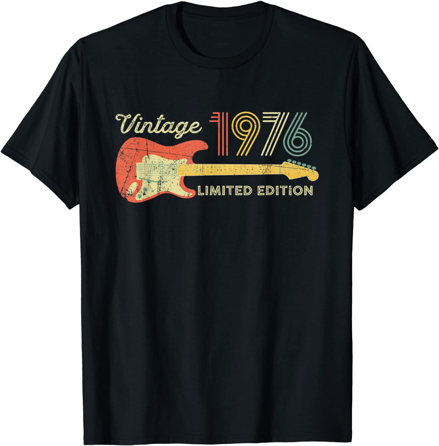Best of 1976 Birthday - Retro Guitarist 46th Birthday Gift Shirt