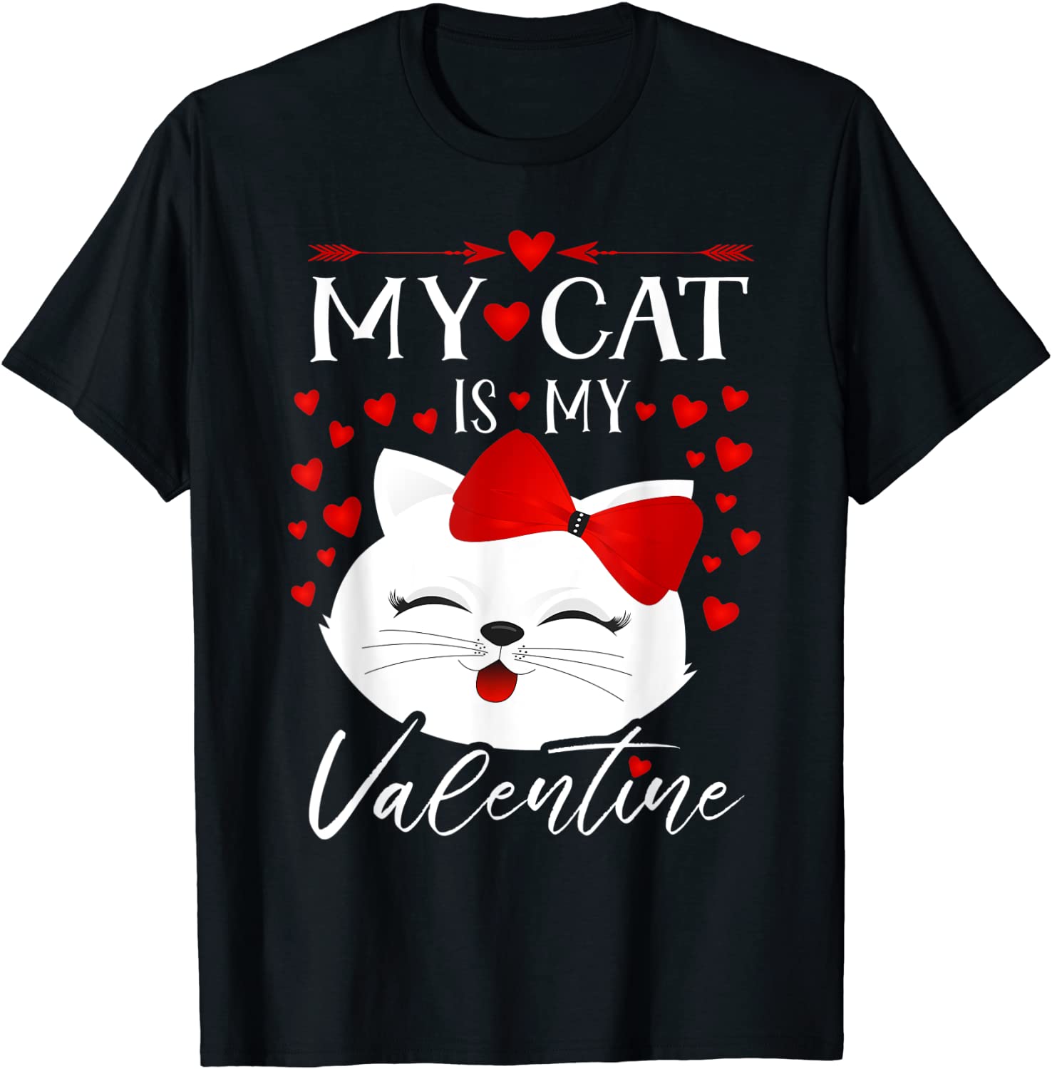 My Cat Is My Valentine Day 2022 Heart Valentines Day Classic Shirt