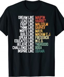 Greatest African-American Leaders Black History Month Attire Classic Shirt