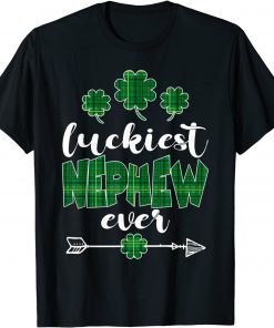 Luckiest Nephew Ever St Patricks Day Shamrock Buffalo Green Classic Shirt