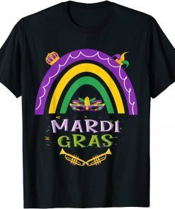 Rainbow Mardi Gras Mask Beads Festival Mardi Gras Classic Shirt