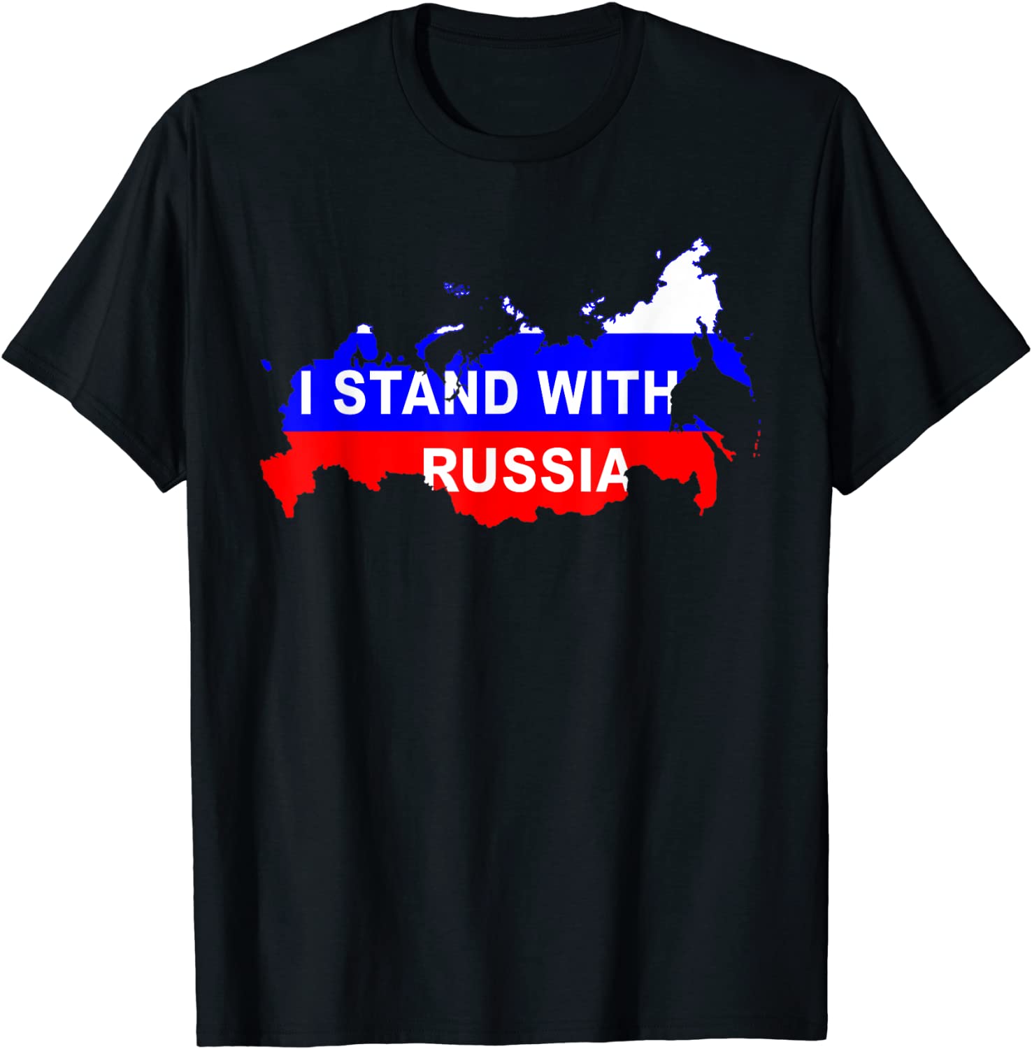 I Stand With Russia Support Russia Russian Flag Pray Ukraine T-Shirt