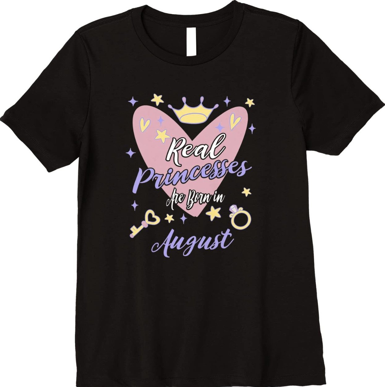 Real Princesses Are Born In August Birthday Tee Shirt