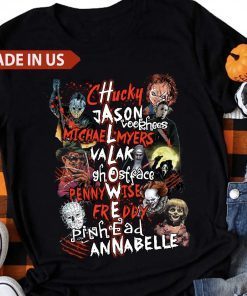 Characters Friends Horror Characters Horror Movie Killers Unisex TShirt