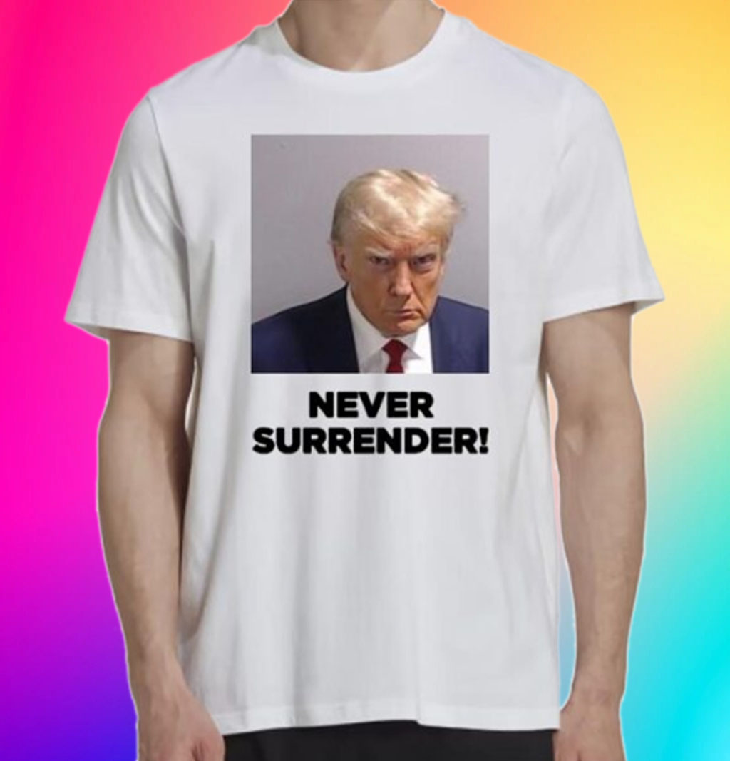 Trump Never Surrender Unisex Triblend T-Shirt