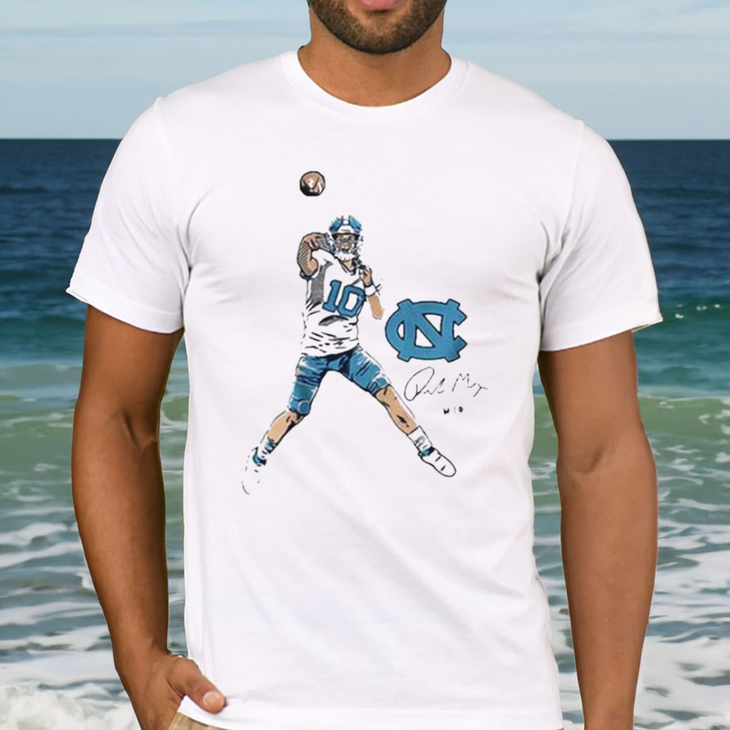 Unc Football Drake Maye Superstar Pose Shirt
