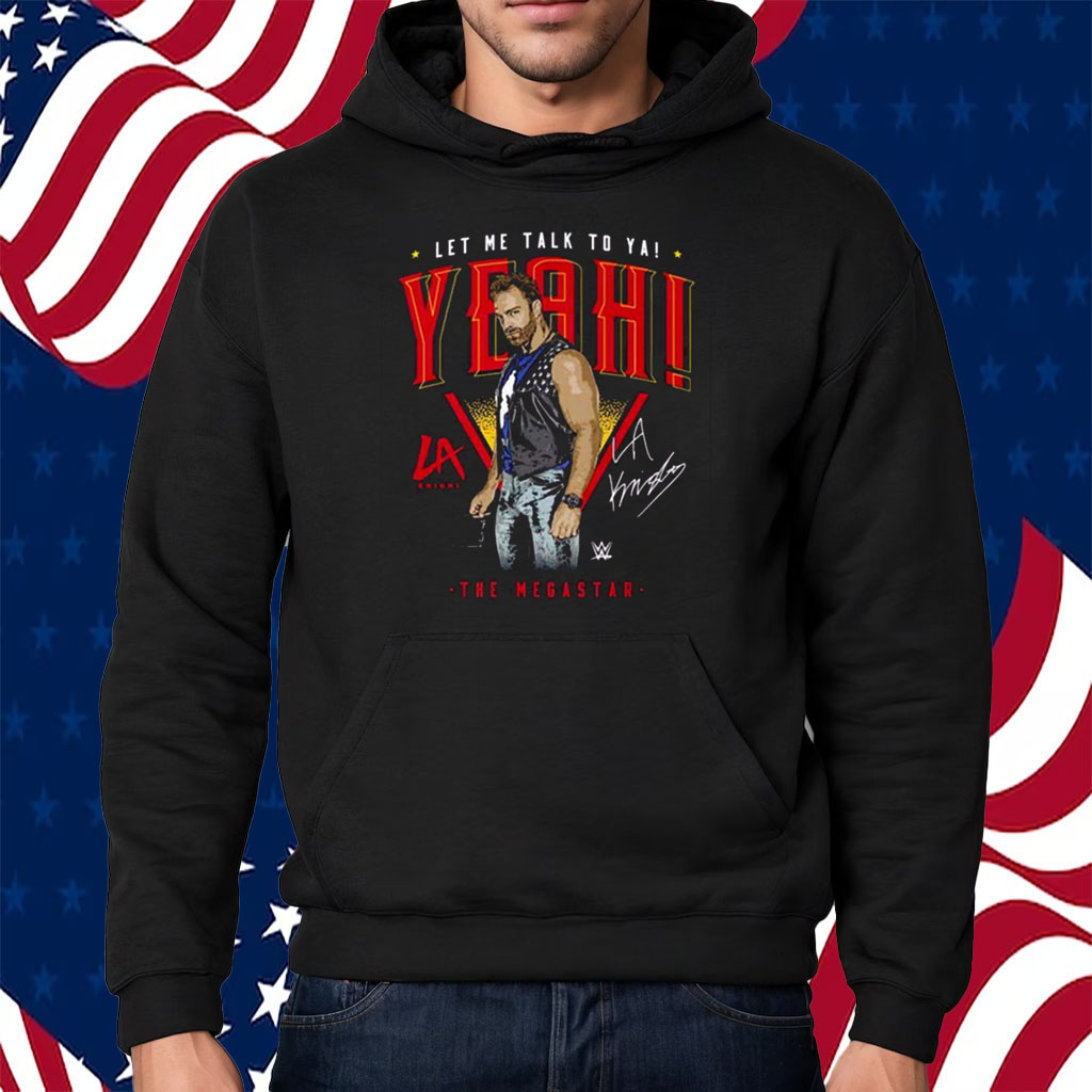 Mens 500 Level Black LA Knight The Megastar Premium Shirt Hoodie