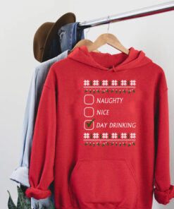 Naughty Nice Day Drinking Shirt Hoodie