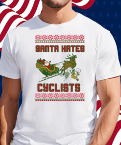 Santa Hates Cyclist Ugly Christmas Shirt