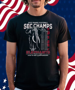Alabama Crimson Tide 2023 Sec Football Conference Champions Alabama Never Forgets Shirt