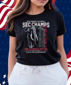 Alabama Crimson Tide 2023 Sec Football Conference Champions Alabama Never Forgets Shirts